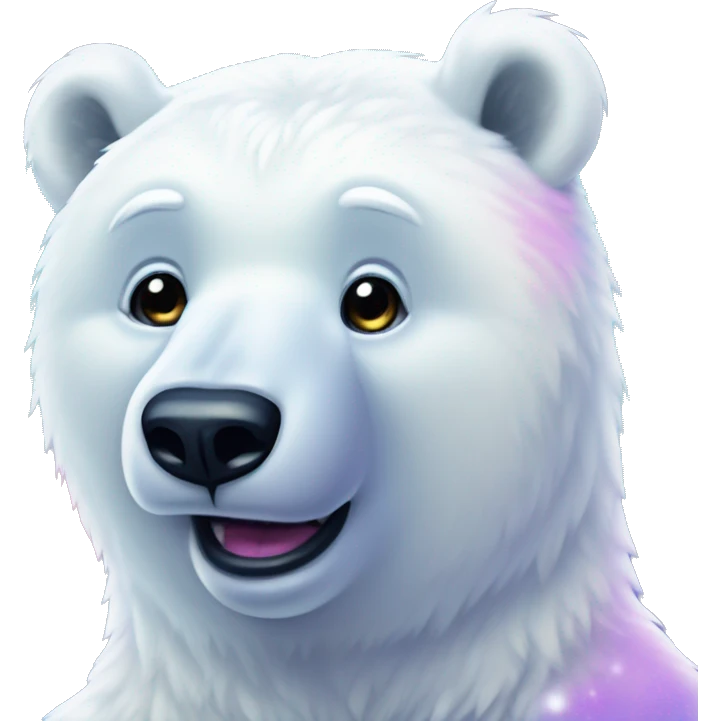 lisa frank polar bear emoji