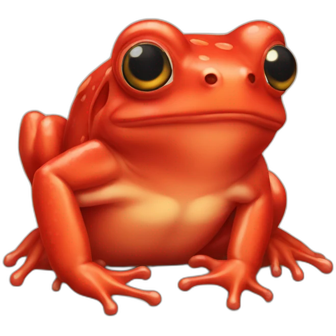 Red blood frog emoji