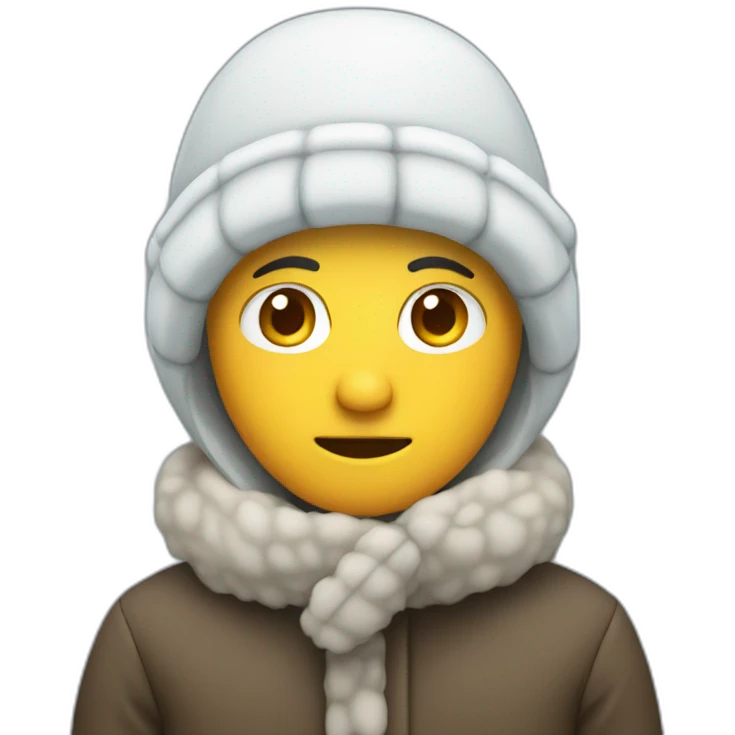 person who is cold with snow  emoji