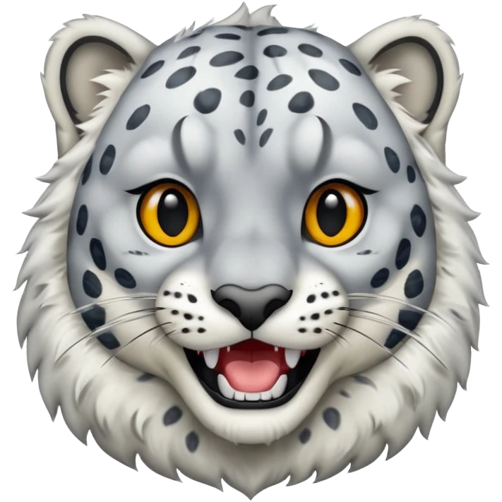 Snow leopard with teeth  emoji