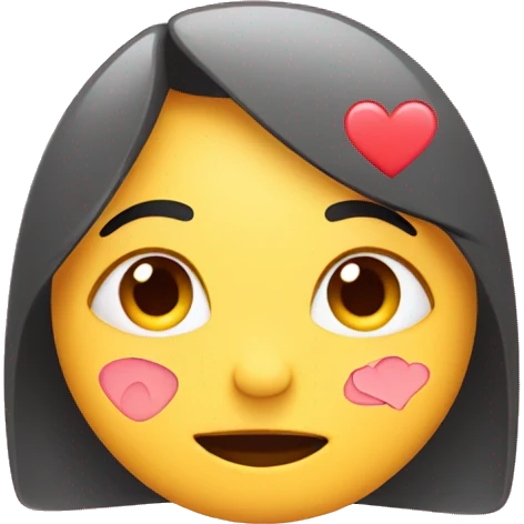 Shy face with hearts around head emoji