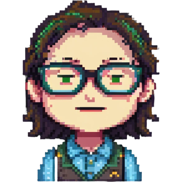 dorky character with glasses and awkward smile emoji