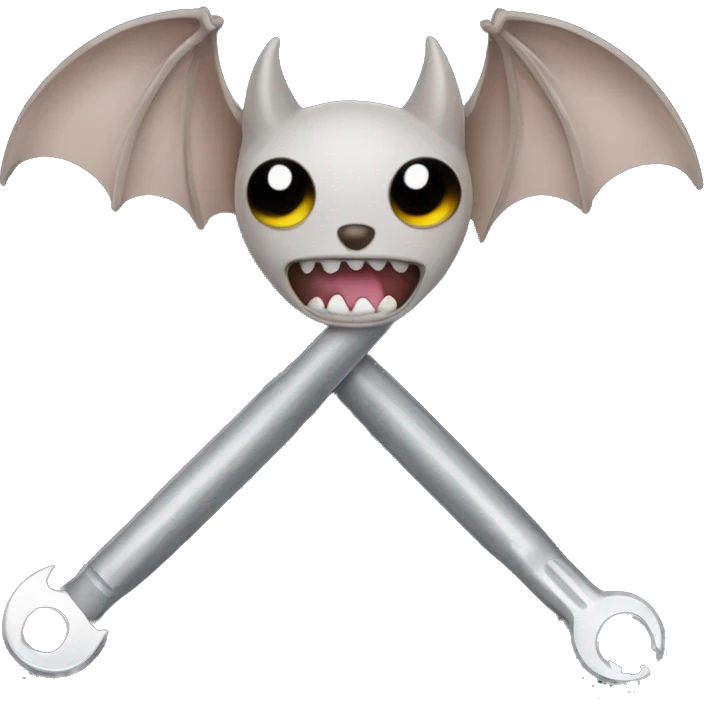 bat holding wrench emoji