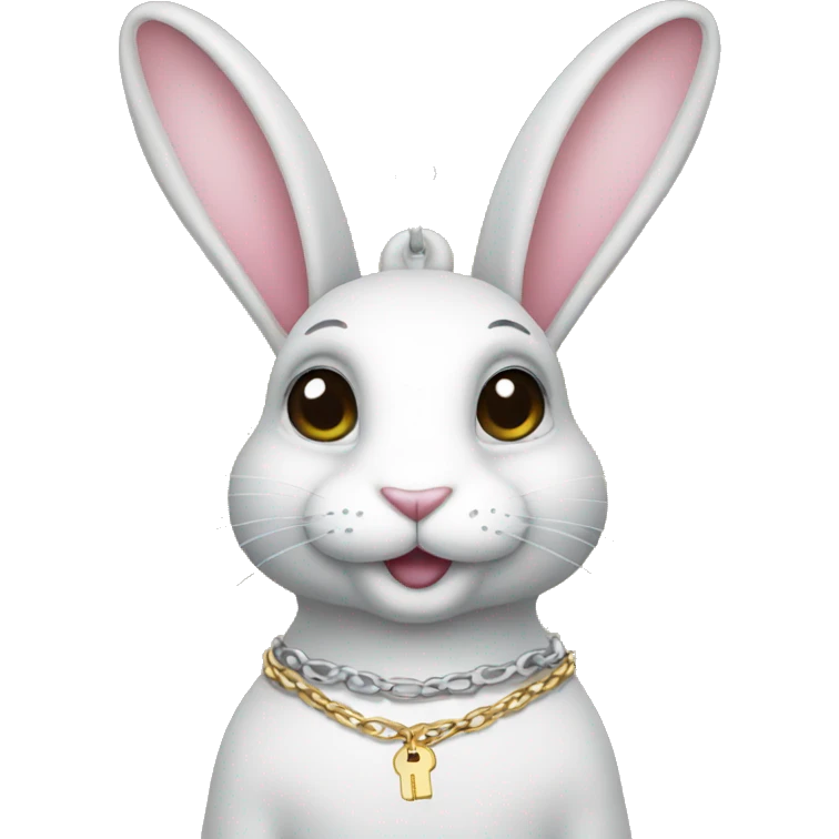 Rabbit with a key necklace  emoji