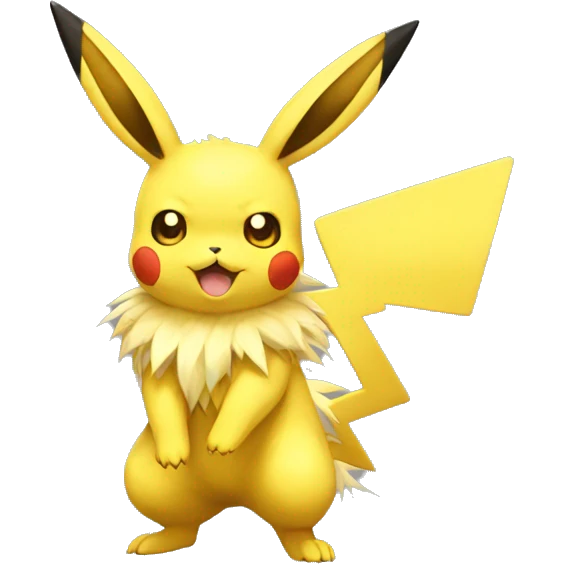 Pikachu-Jolteon full body emoji