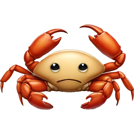 Crab smoking a cigarette  emoji