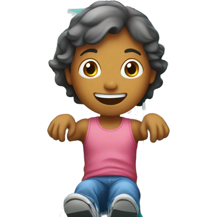 kids at the slide emoji