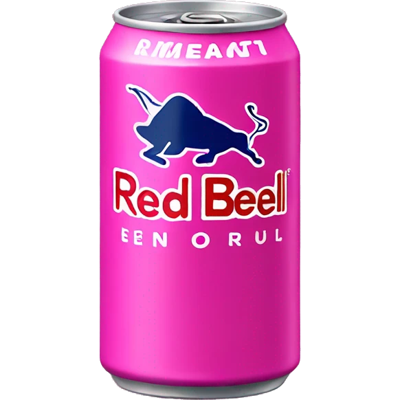 Pink redbull can emoji
