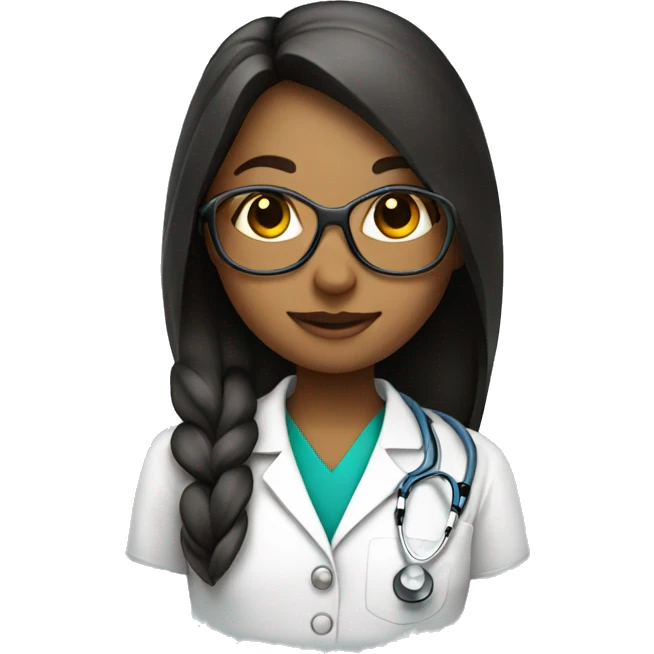 Girl with stethoscope  emoji