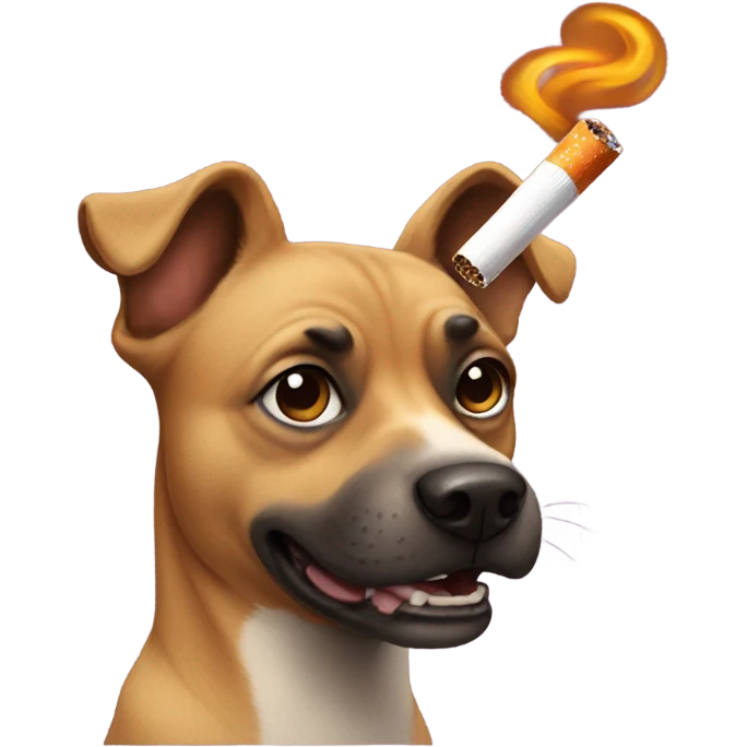 dog with a cigarette  emoji