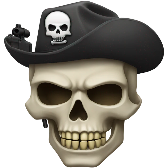 Skull with a gun emoji
