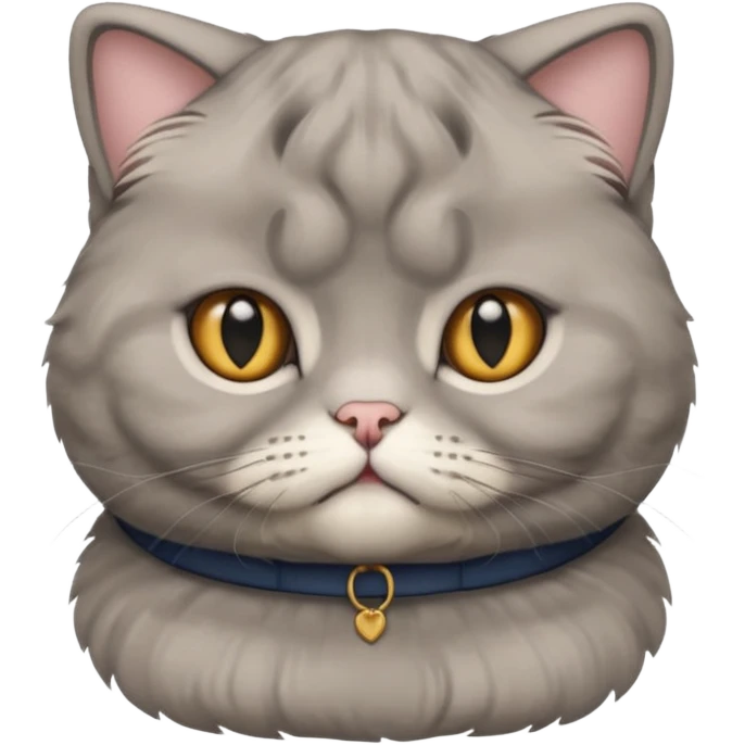 scottish fold cat grey emoji