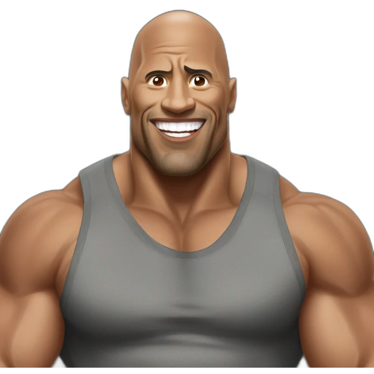 The rock qui mange du cochon emoji