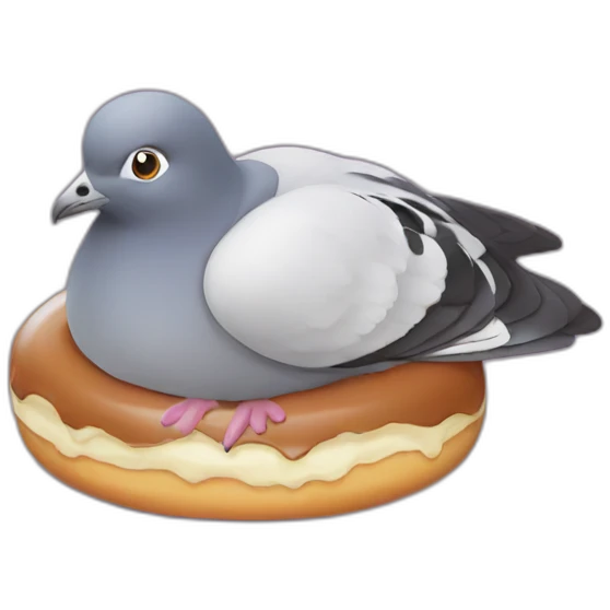informal pigeon donut emoji