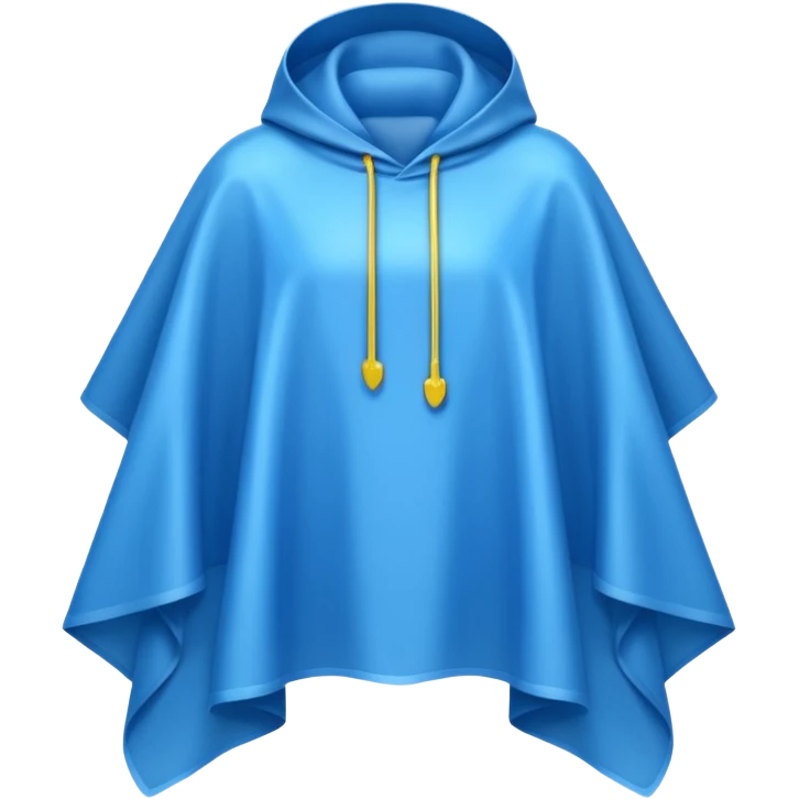 rain poncho blue emoji