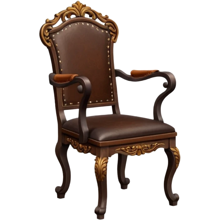 Wooden vintage academia chair  emoji