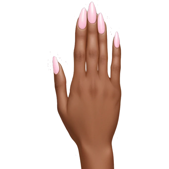 light pink almond shaped manicure emoji