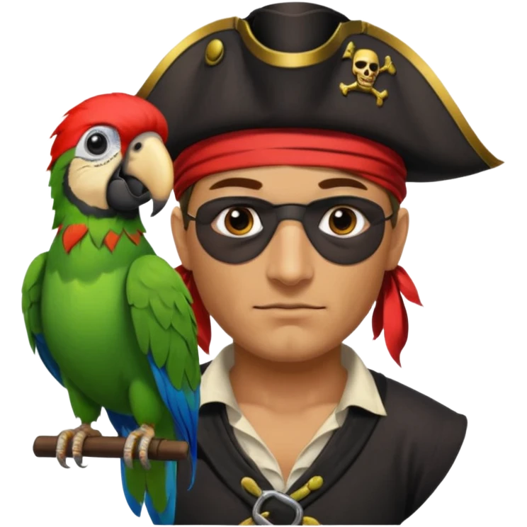 pirate and parrot emoji