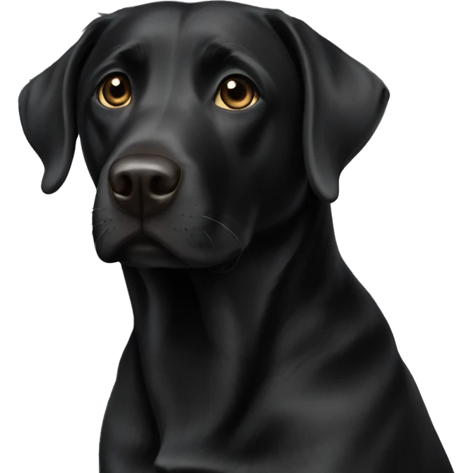Realistic Black Labrador mix emoji