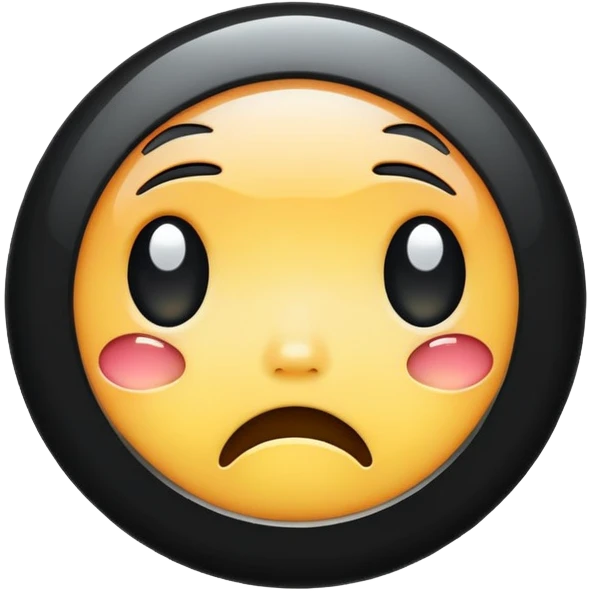 Black crying circle emoji emoji