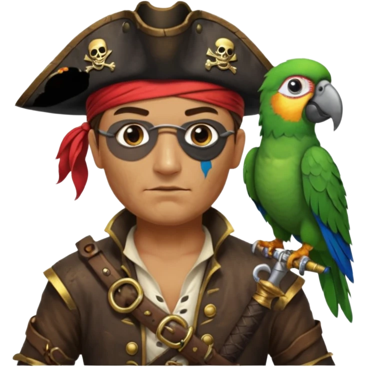 pirate and parrot emoji
