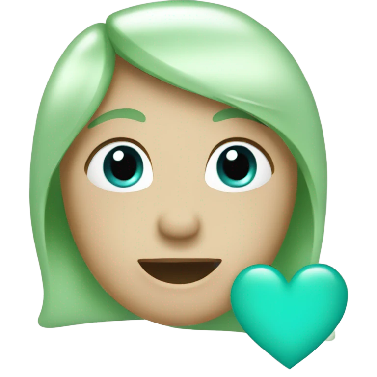 Greenish blue heart emoji