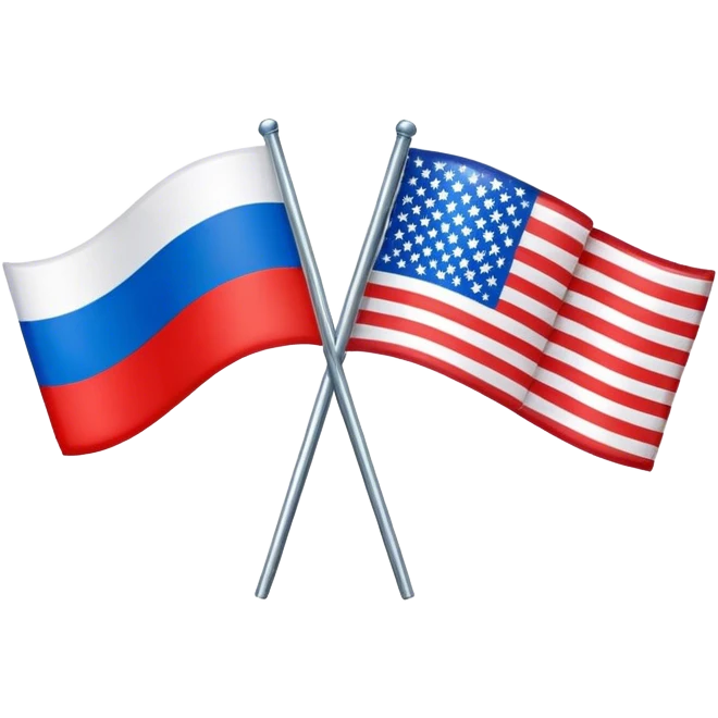 flags of russia and usa emoji