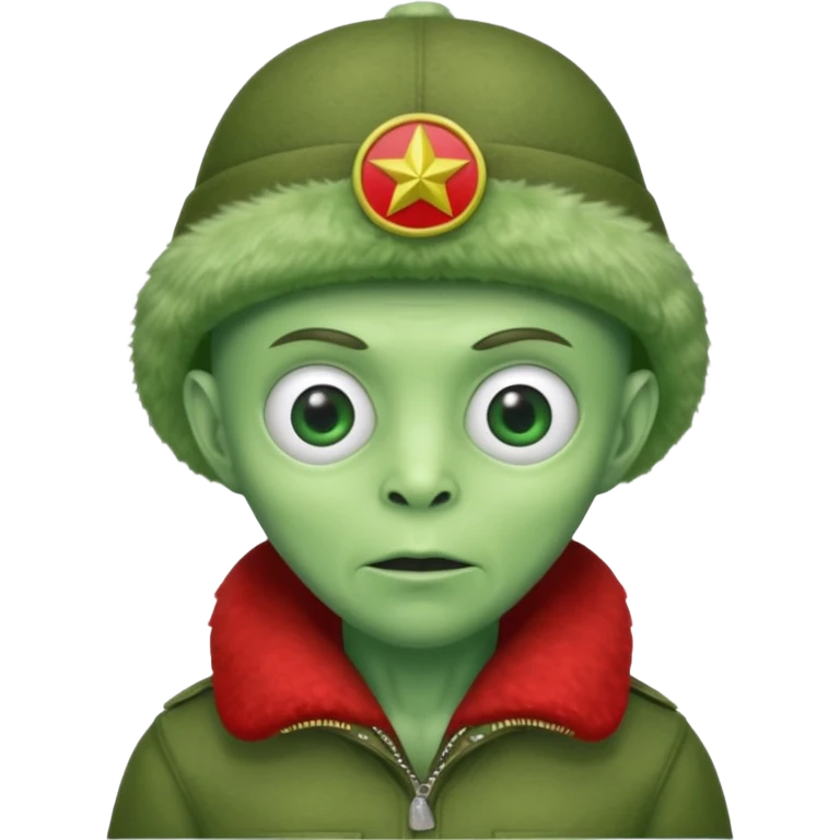 Alien with soviet emoji