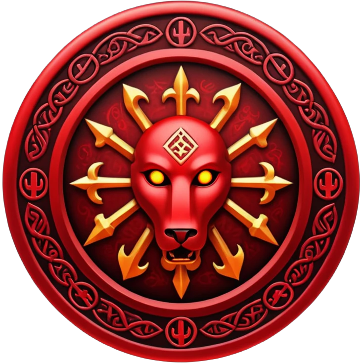 Glitter red Darkhold emoji