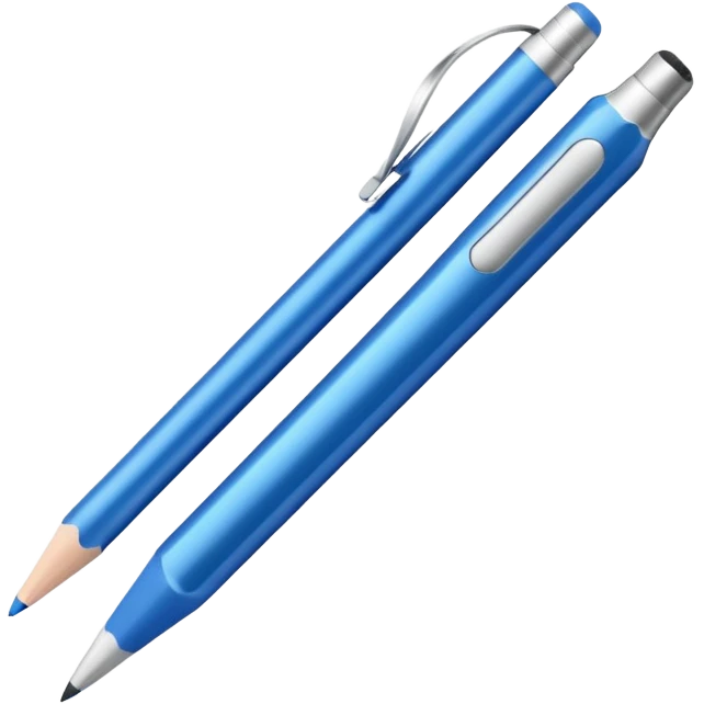 blue apple pencil emoji