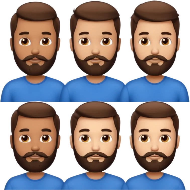 different beard emoji