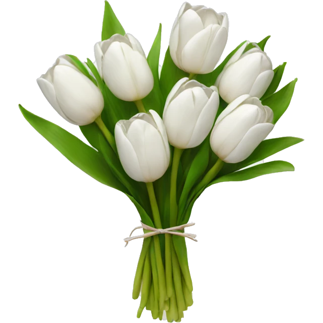 White tulip bouquet  emoji