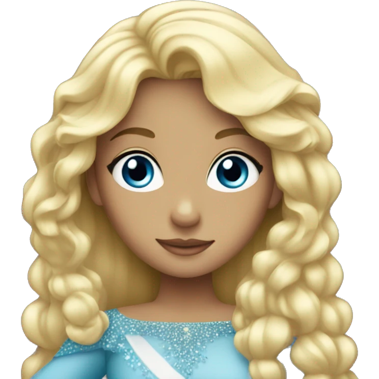 Princesse with blonde hair and blue eyes emoji
