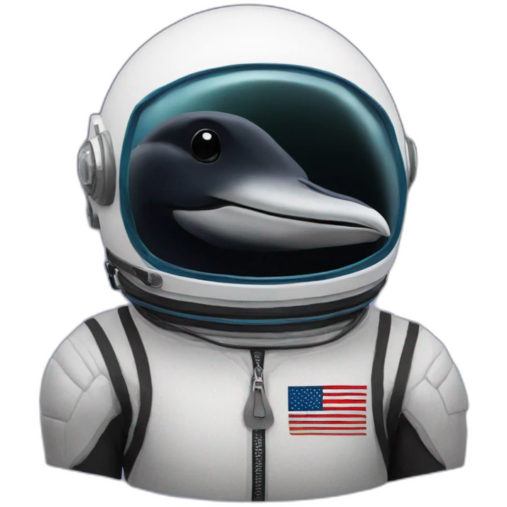 a minnesota loon with an astronaut helmet emoji