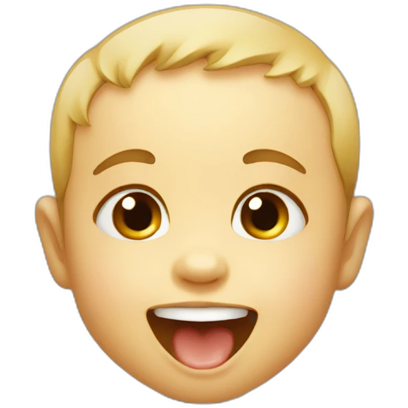 baby smiling and drooling emoji