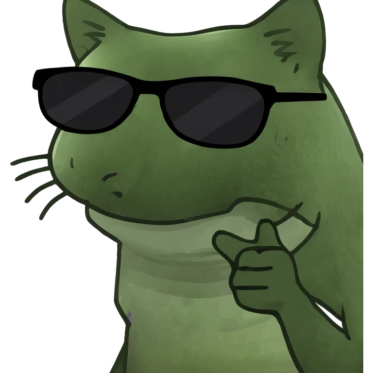 Cat with sunglasses emoji