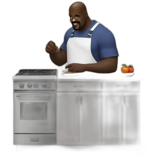 Shaquille o’neal installing kitchen emoji