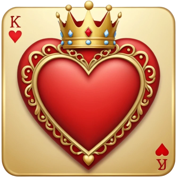 King of Hearts solitary  with out the card only the symbols emoji