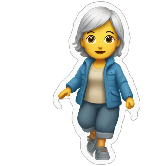 Maman  qui fait le grand écart emoji