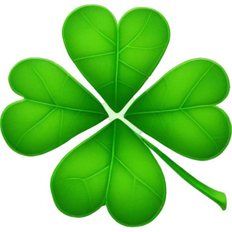 leaf clover that is ripped in half emoji