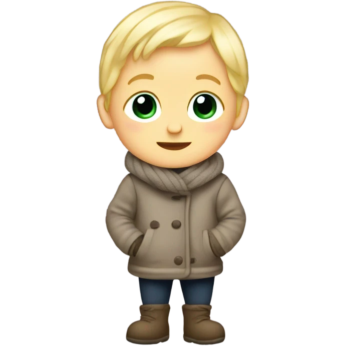 blonde babyboy wearing mittens emoji
