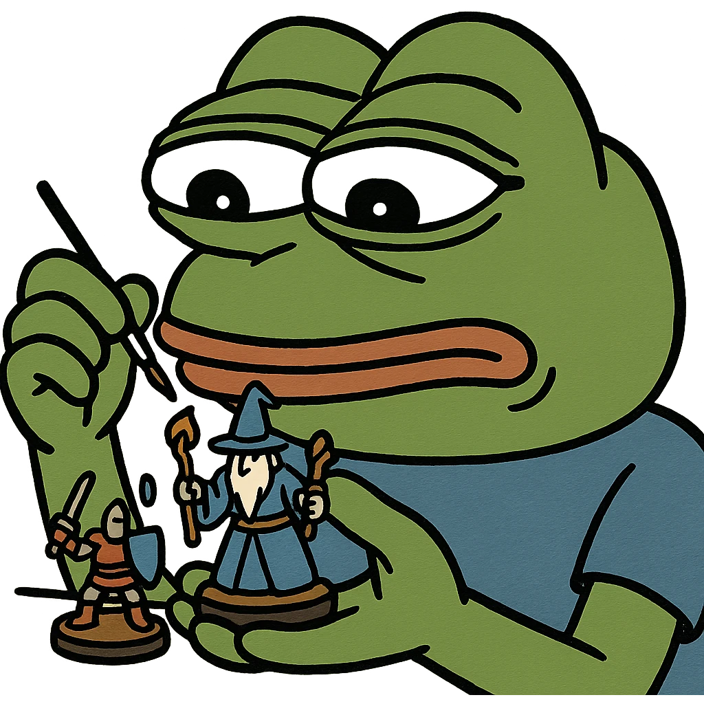  pepe painting dungeons and dragons figurines emoji