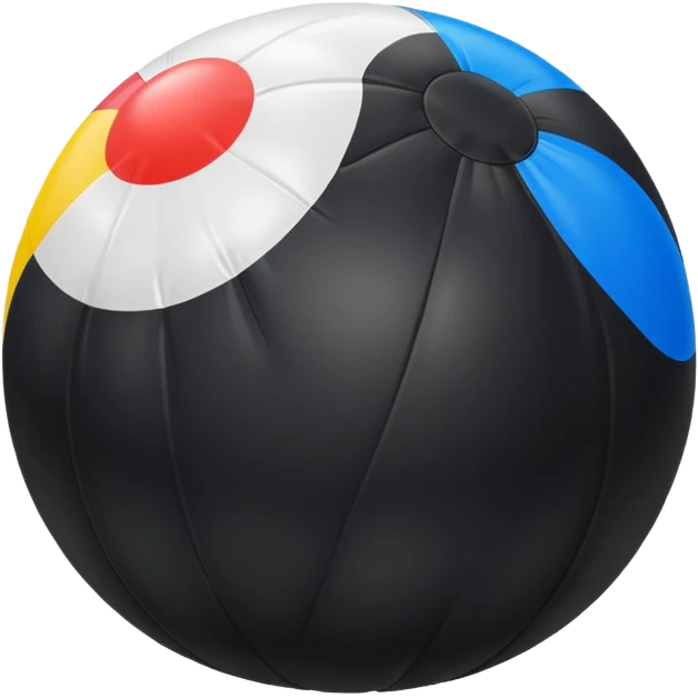 black beach ball emoji