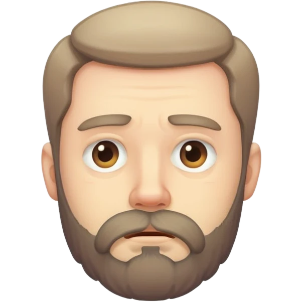 Tired bearded man emoji