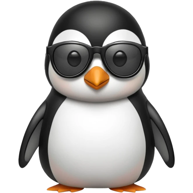 penguin with sunglasses  emoji