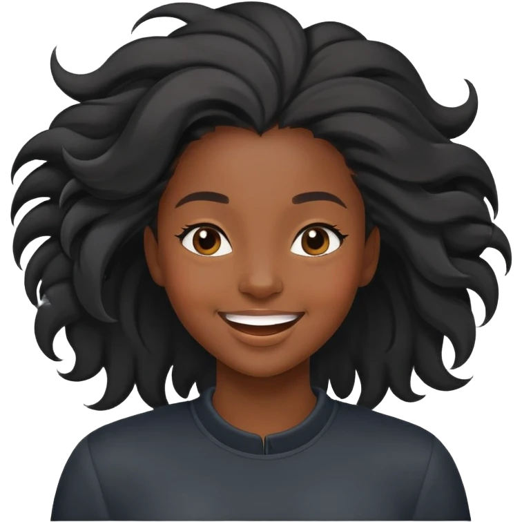 Black girl blown away emoji