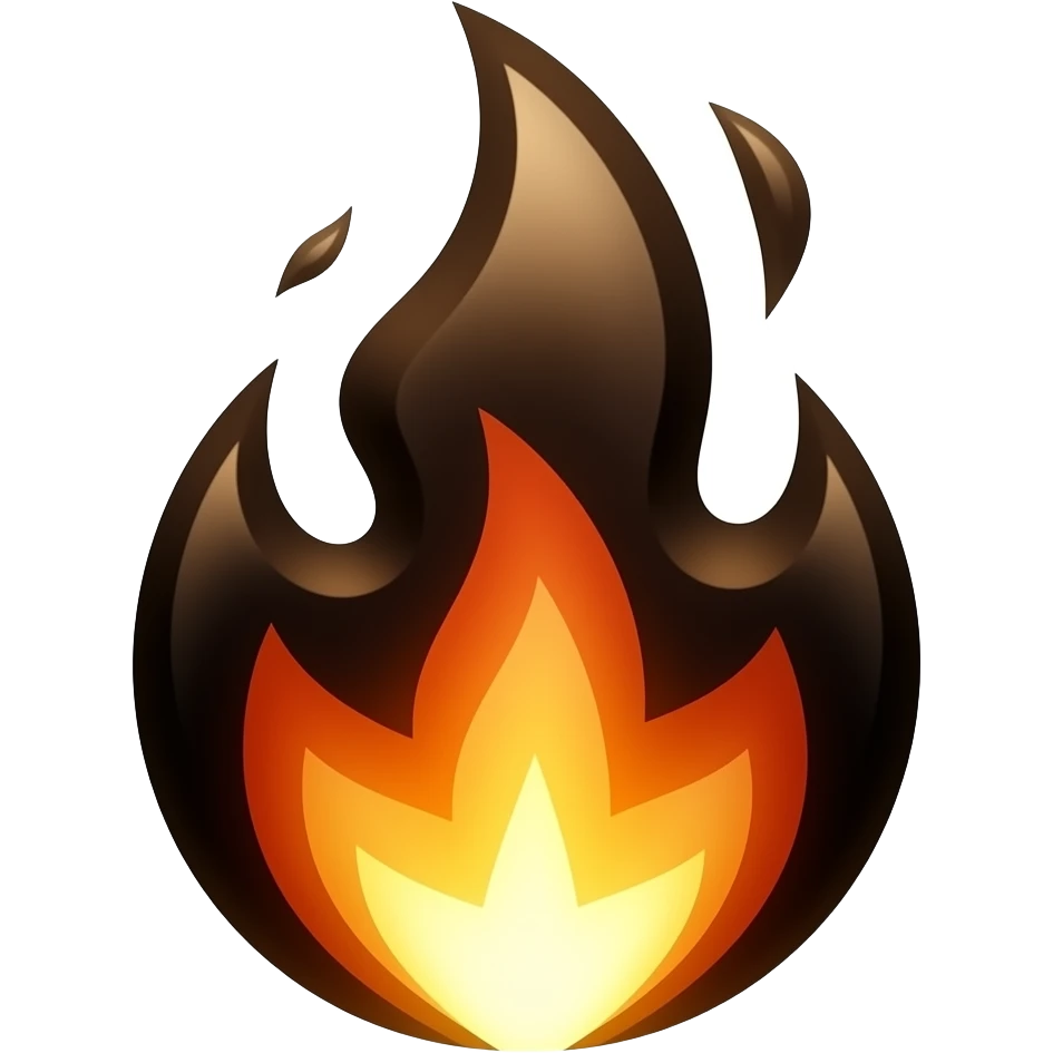 Black fire emoji emoji