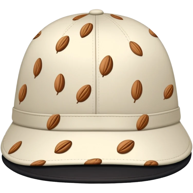 Chust style doppa hat with black base and white almond patterns emoji