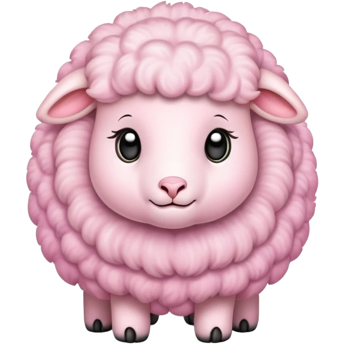 Pink baby sheep emoji  emoji