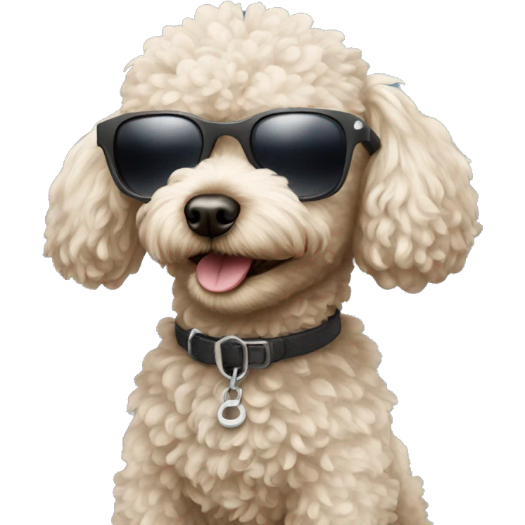Toy poodle with sunglasses  emoji